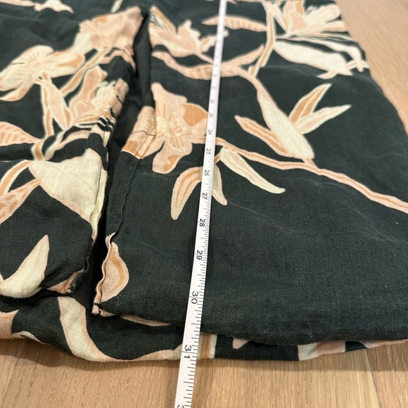 Reiss Jackson Floral Print High Rise Midi Skirt Green Tropical Resortwear Yellow - Picture 11 of 16